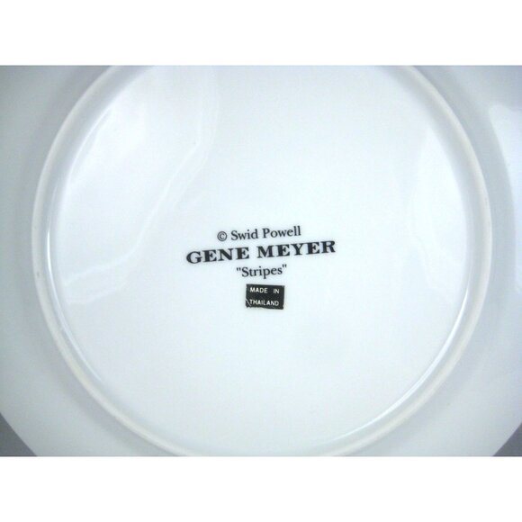 Swid Powell Gene Meyer Stripes Porcelain Ceramic Salad Plate Thailand - Picture 6 of 8